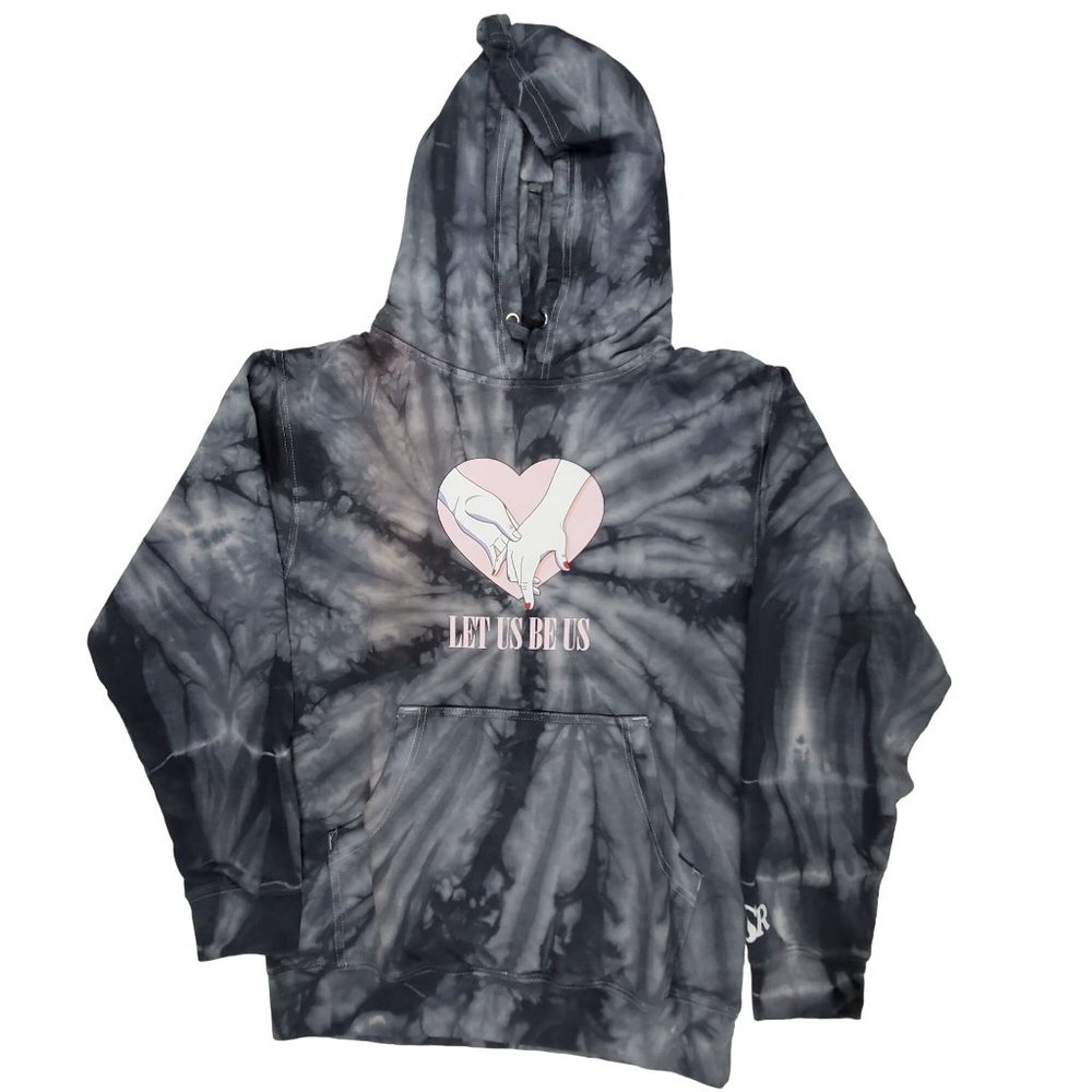BSR By Samii Ryan Dolls Kill/Revolve Women Hoodie Let Us Be Us black tie dye